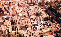 Herculaneum Ausflug für Behinderten - Draufsicht der Stadt Herculaneum