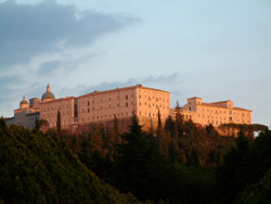 Montecassino and Caserta tour - The Abbey of Montecassino on the top of the hill