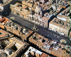 Ausflug mit Trevi Brunnen, Pantheon und Piazza Navona - Luftaufnahme der Piazza Navona