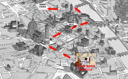 Зкскурсия по Флоренции и Пизе в течение 11 часов с частным гидом на русском языке - Схема маршрута экскурсии по Флоренции с гидом